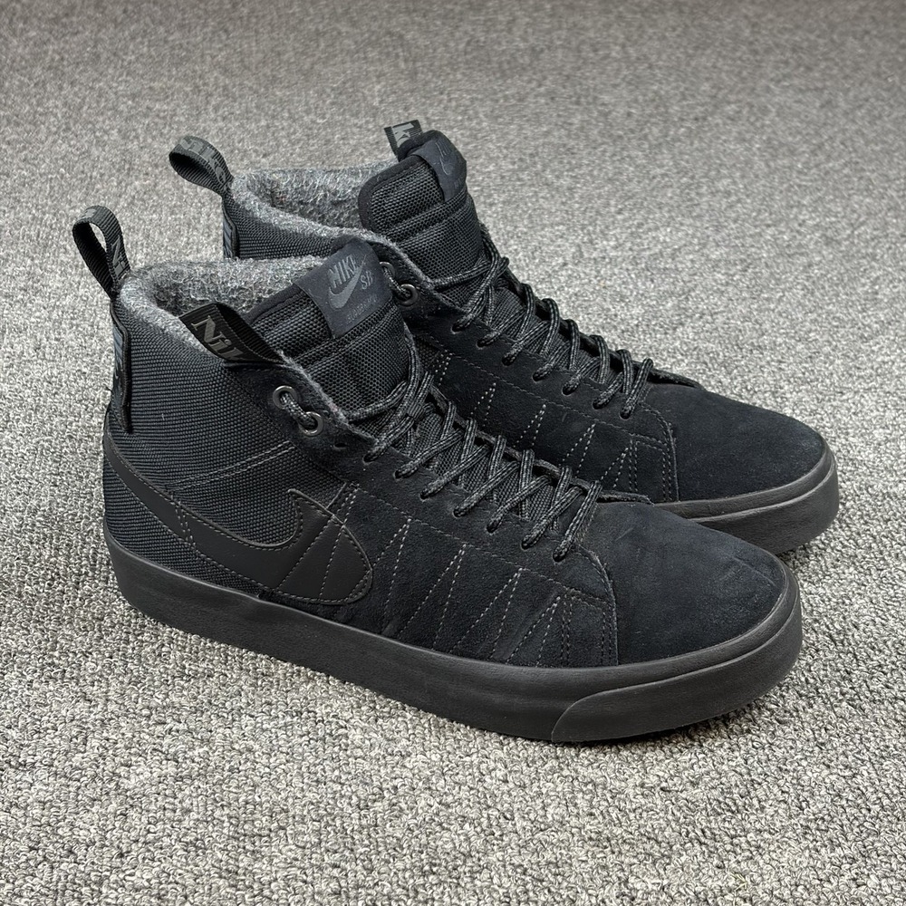 Nike SB Zoom Blazer Mid PRM Acclimate Triple Black DC8903-002 Shoes Mens Sz 7.5